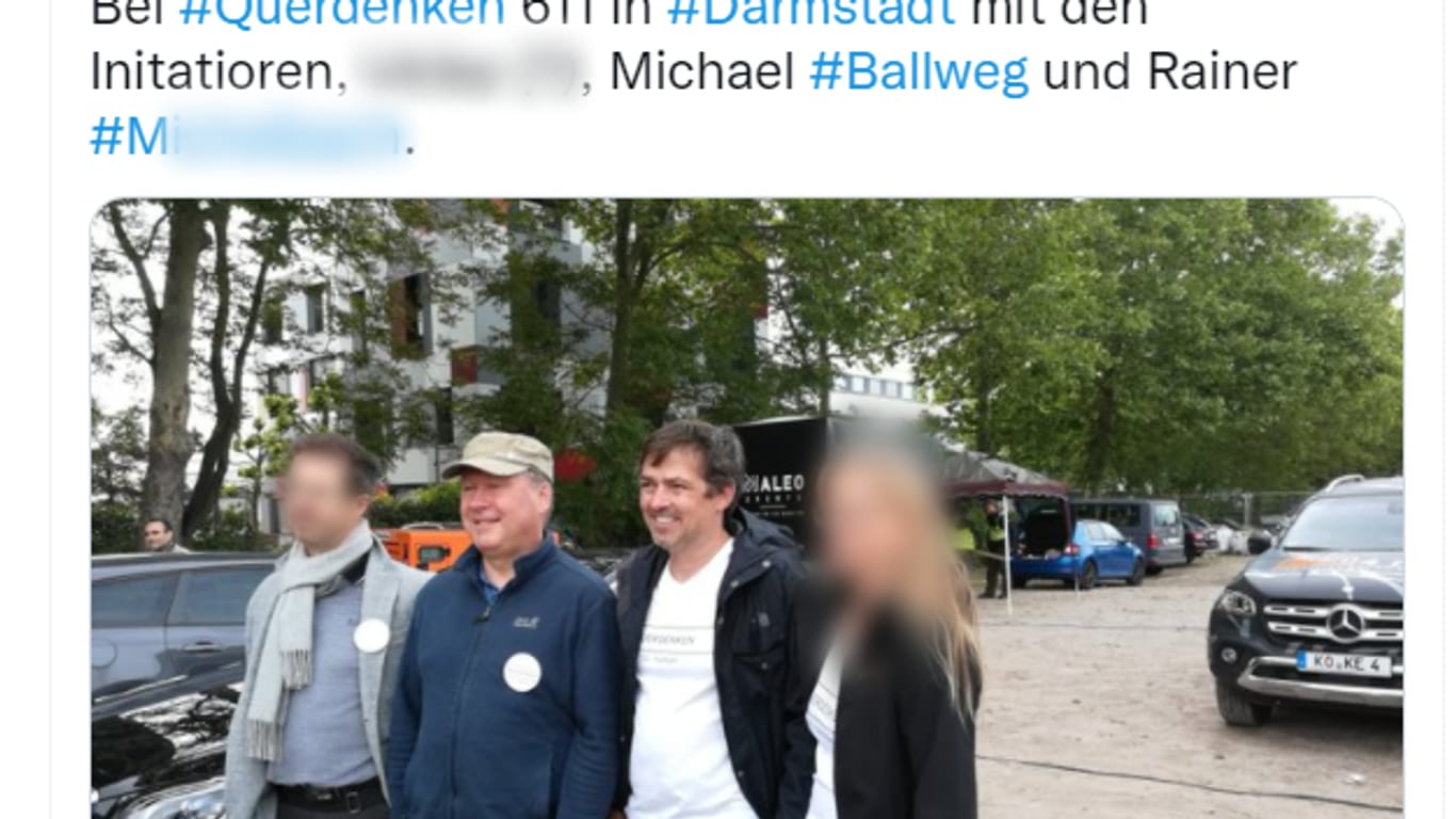 Rainer M.: Mit Querdenken-Gründer Michael Ballweg und mit Max Otte, Vorsitzender der Werte-Union, der M. einen Initiator von Querdenken in Darmstadt nannte.