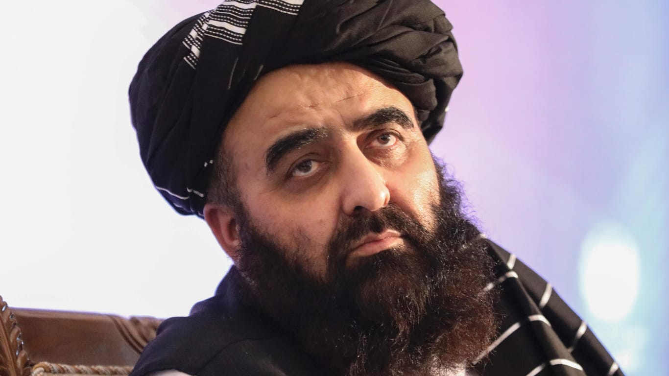 Taliban-Außenminister Motaki: Die neuen Machthaber in Afghanistan wollen vor der UN sprechen.