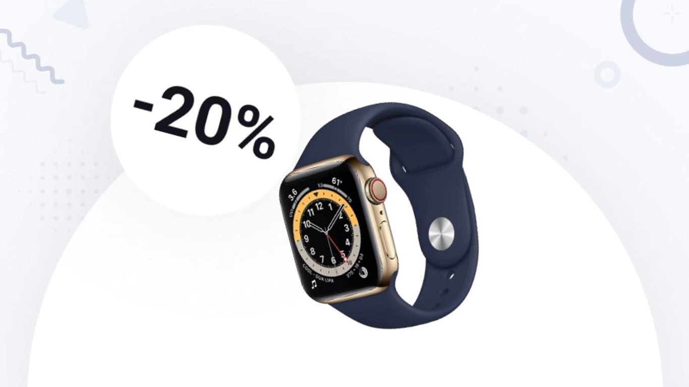 Die Apple Watch Series 6 ist heute noch stärker reduziert. Sie sparen jetzt 21 Prozent zum UVP.