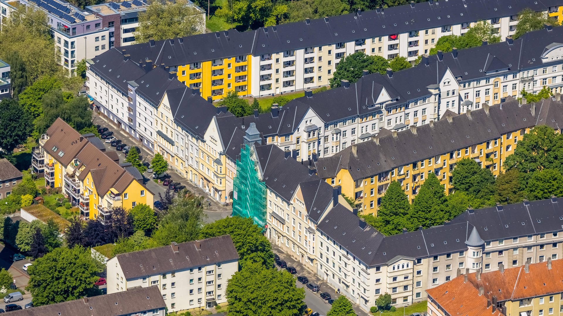 Ein Luftbild des Kreuzviertels (Symbolbild): Im Neuen Graben hat Frau Kemper 45 Jahre lang ihr Geschäft – damit soll es nun vorbei sein.