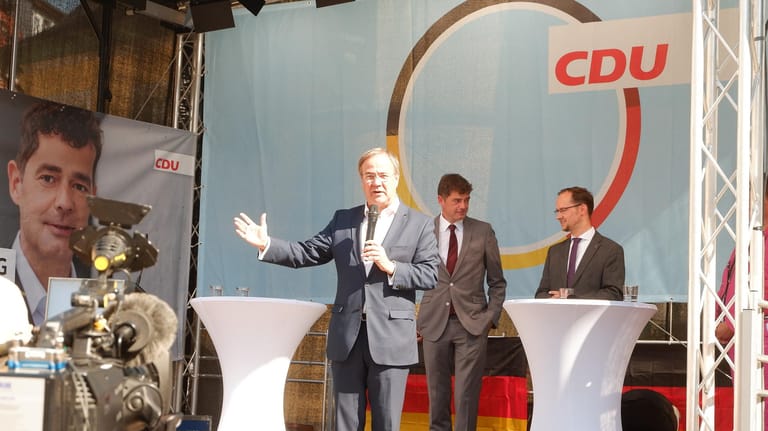 Armin Laschet: Im thüringischen Apolda warb der CDU-Chef für sich.