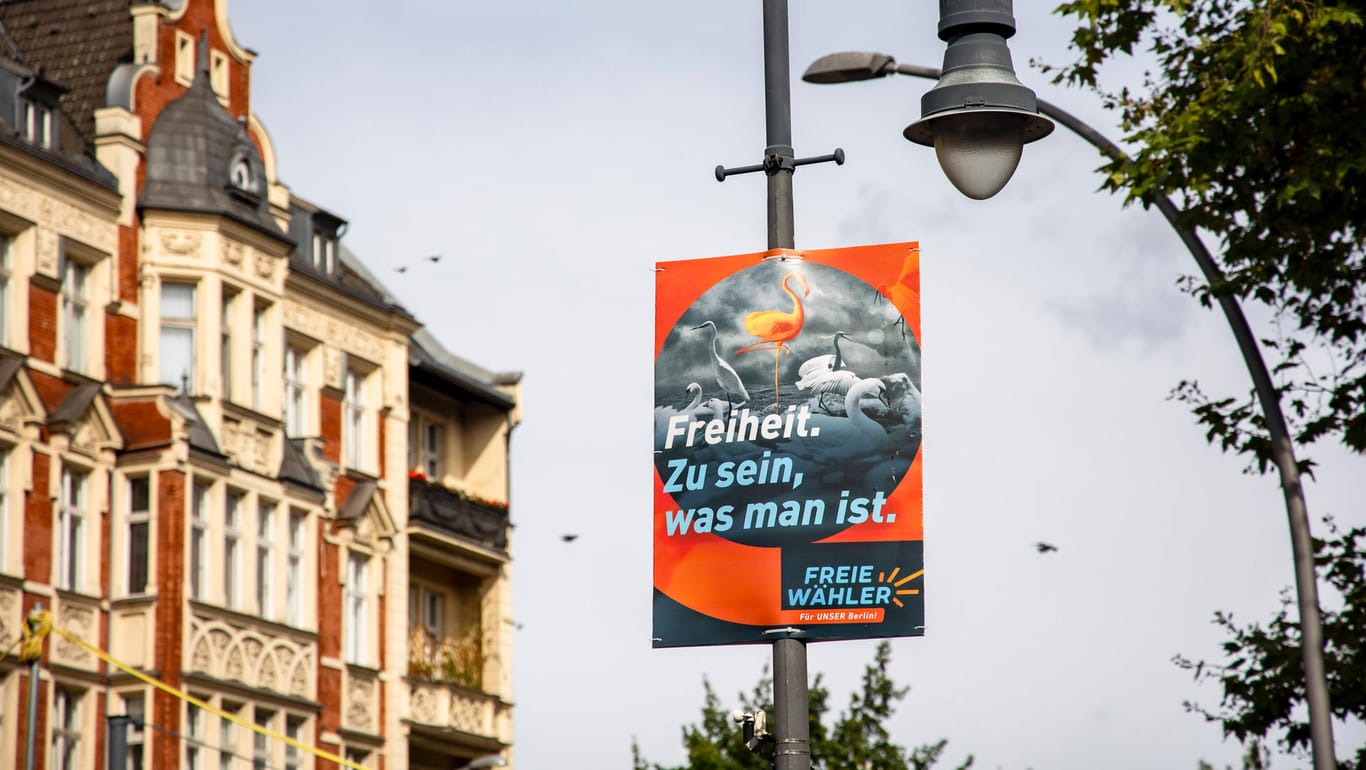 In Bayern an der Landesregierung beteiligt: Plakat der Freien Wähler