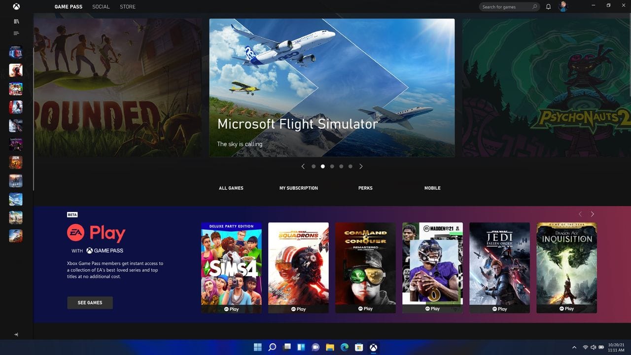 Sowohl das Xbox-Abo Game Pass (Bild) als auch die Kollaborationssoftware Teams wird in Windows 11 integriert. Sowohl das Xbox-Abo Game Pass (Bild) als auch die Kollaborationssoftware Teams wird in Windows 11 integriert.