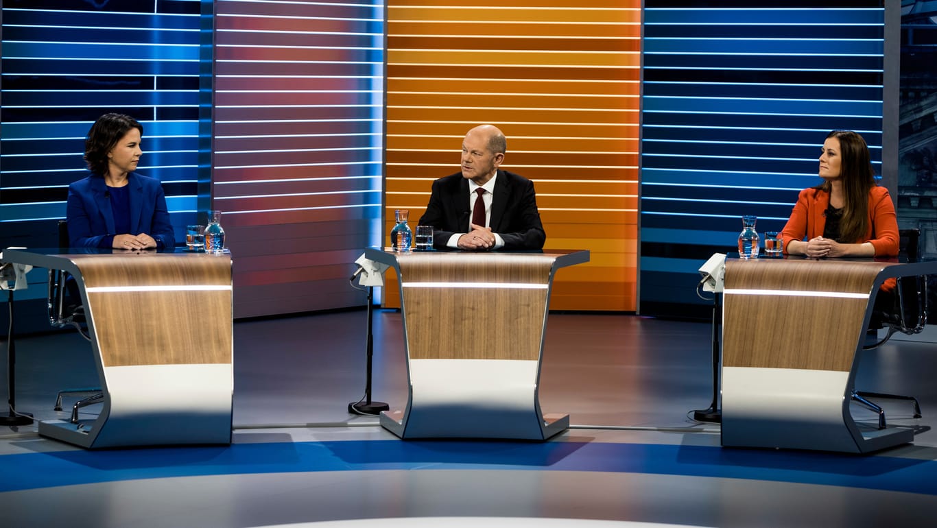 Annalena Baerbock (Die Grünen), Olaf Scholz (SPD) und Janine Wissler (Die Linke): Rot-Grün-Rot ist eine der denkbaren Koalitionen nach der Bundestagswahl.