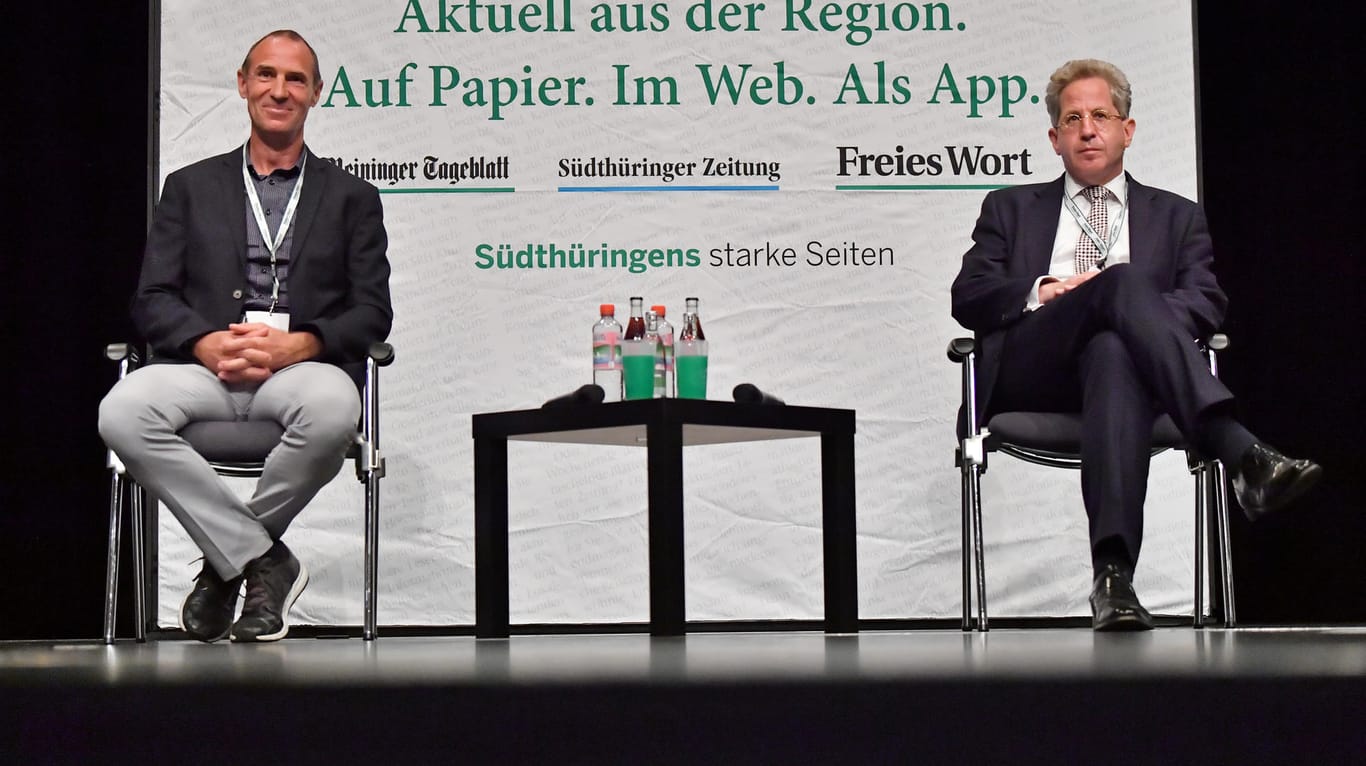 Frank Ullrich und Hans-Georg Maaßen: Beide konkurrieren um den Wahlkreis 196 im Süden von Thüringen.