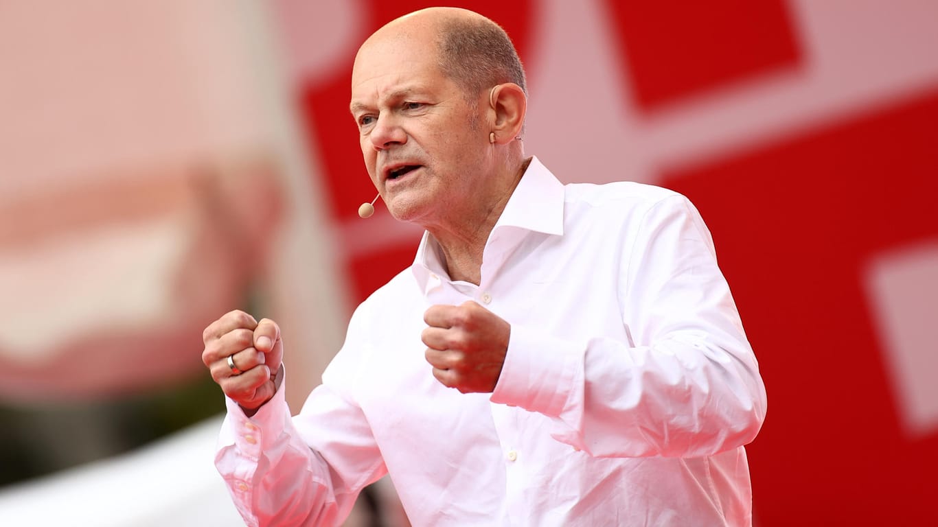 Olaf Scholz, SPD-Kanzlerkandidat: Er nannte die Grünen als mögliche Koalitionspartner.