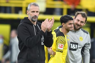 Dortmunds Trainer Marco Rose gibt sich vor der Partie in Mönchengladbach gelassen.