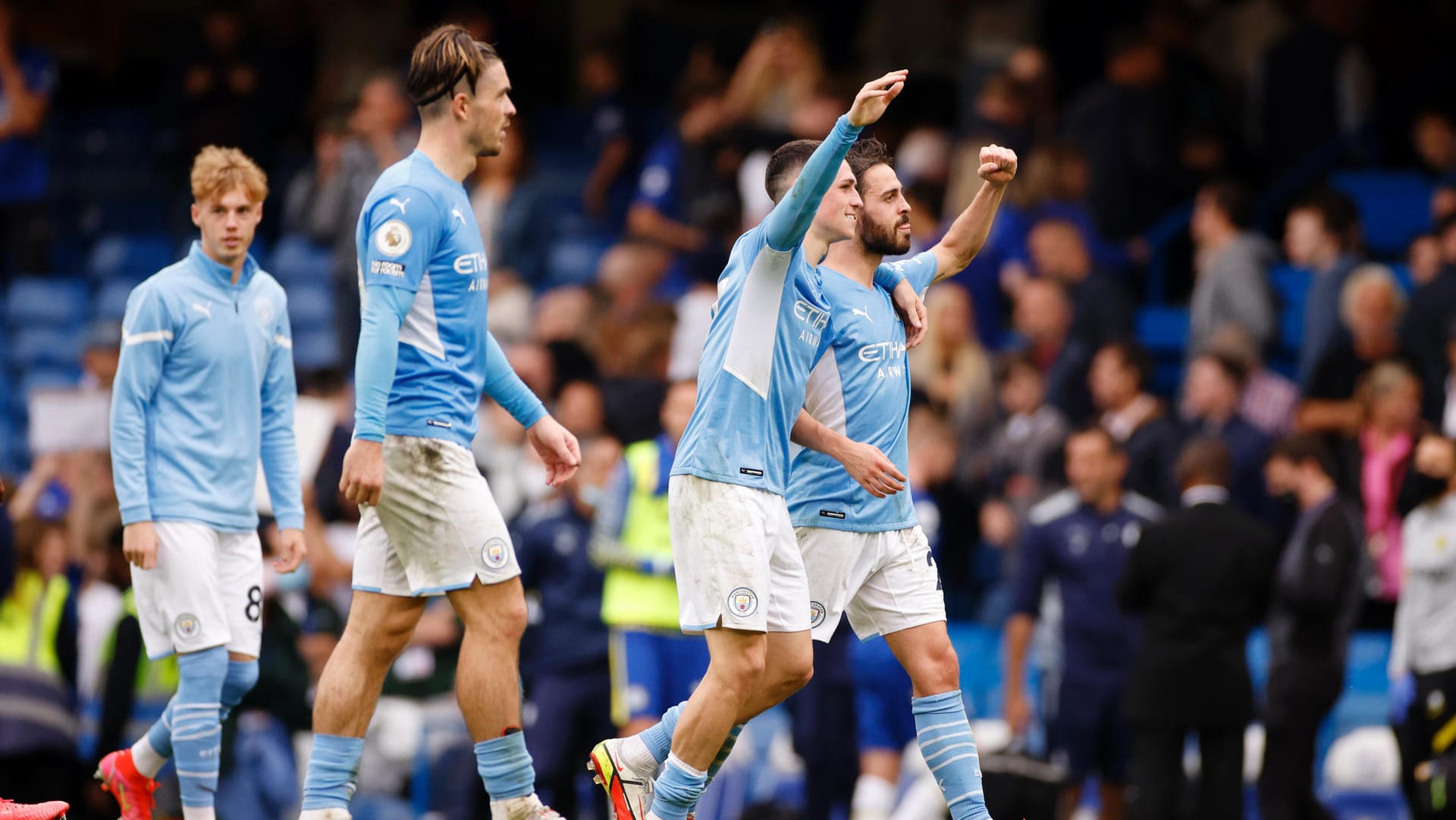 In Jubellaune: ManCity schlägt Chelsea.