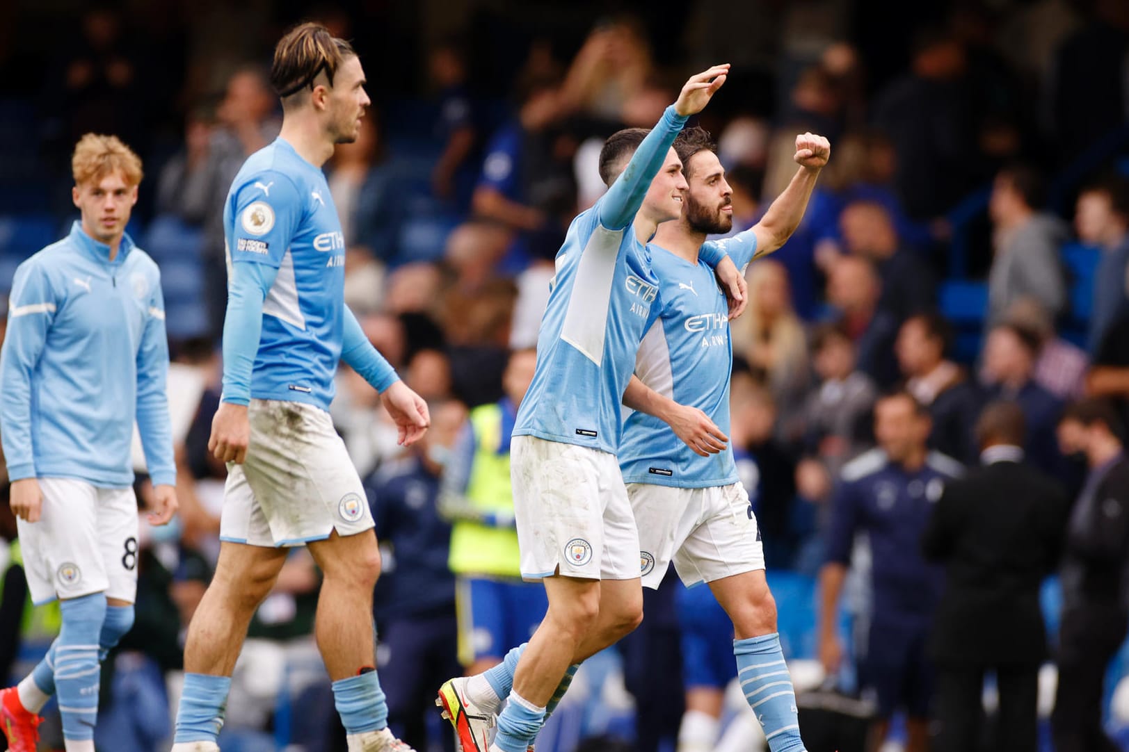 In Jubellaune: ManCity schlägt Chelsea.