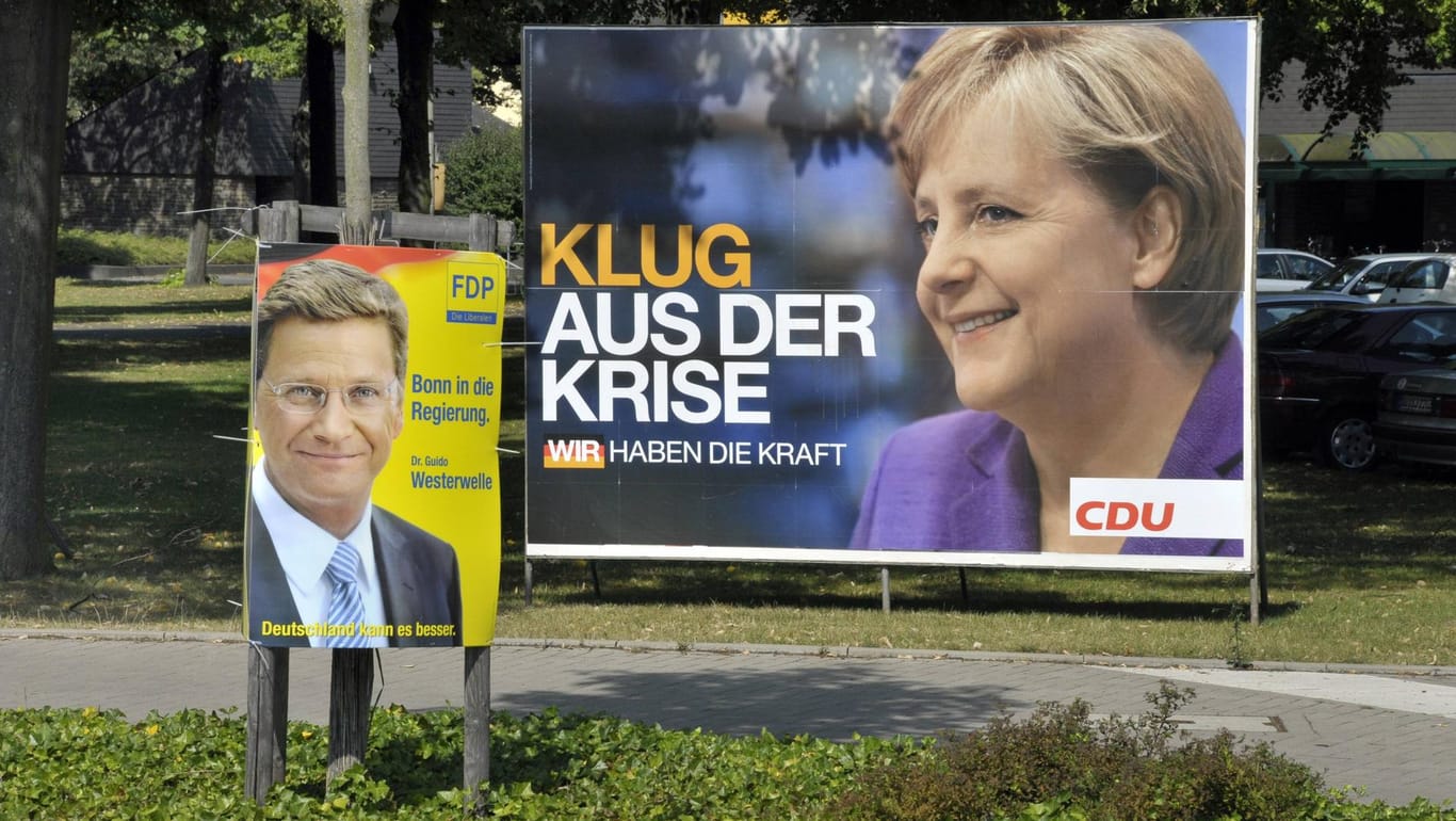 Die FDP entscheidet, wer Kanzler wird: So war es bei der Wahl 2009.