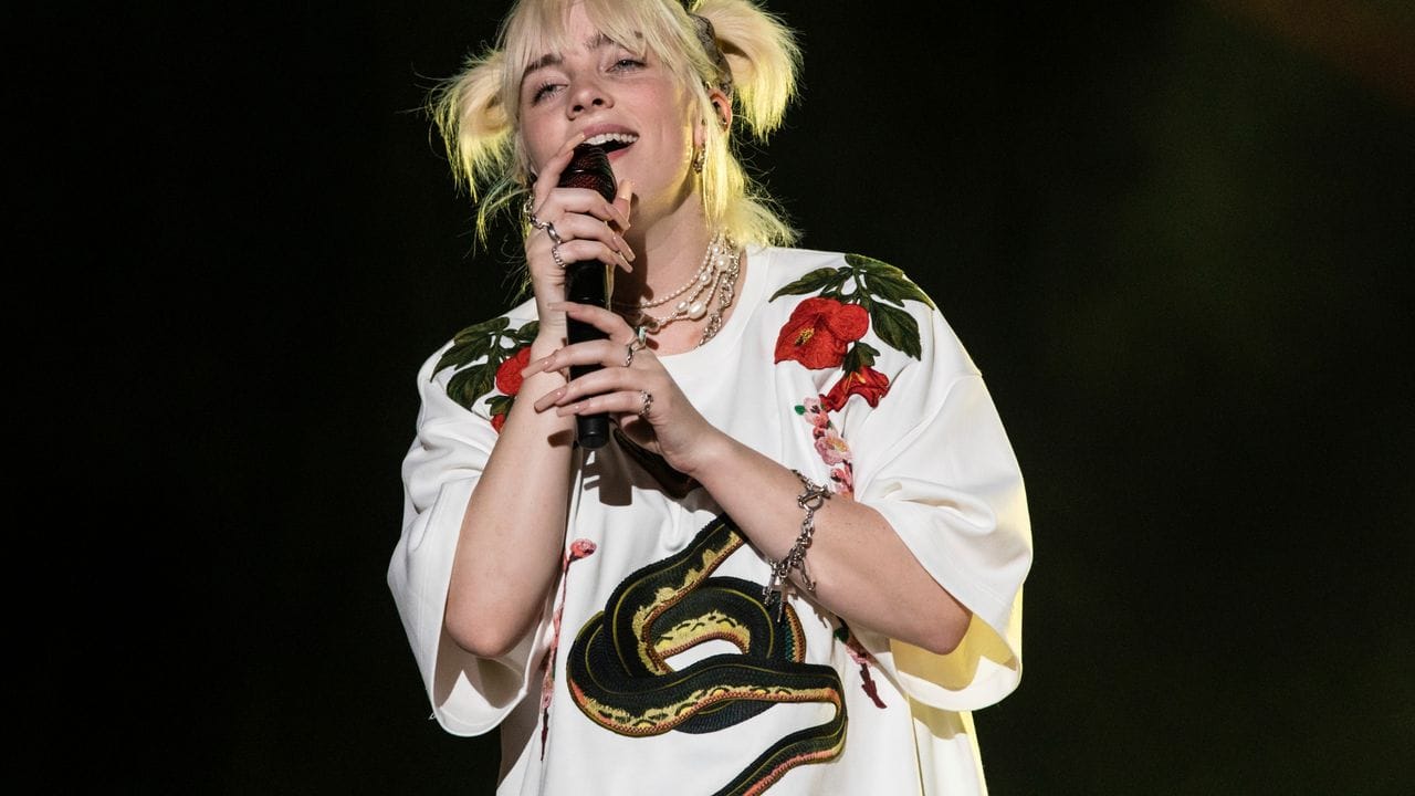 Shootingstar Billie Eilish beim Global Citizen Live-Konzert im Central Park in New York. Shootingstar Billie Eilish beim Global Citizen Live-Konzert im Central Park in New York.