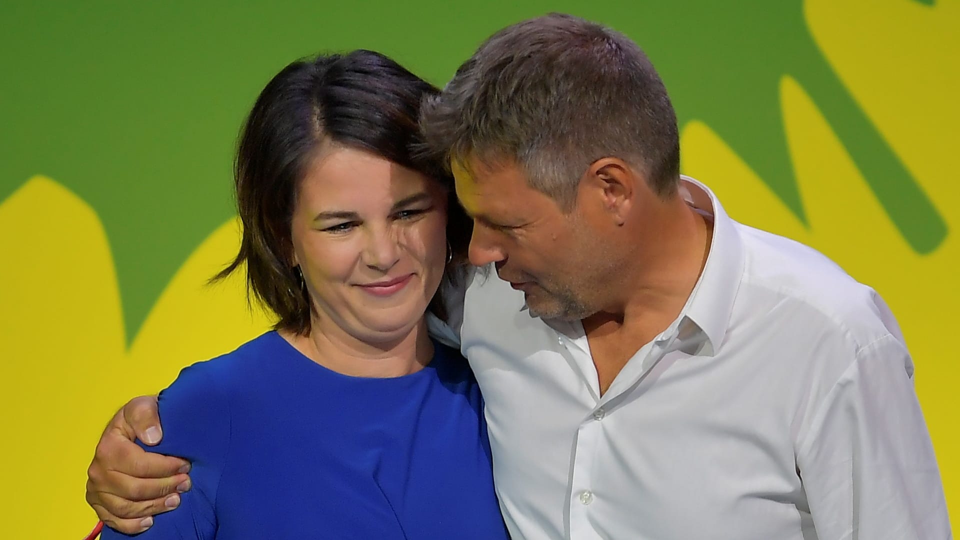 Annalena Baerbock und Robert Habeck: Habecks Aufforderung zum Stagediving kam Baerbock nicht nach. Annalena Baerbock und Robert Habeck: Habecks Aufforderung zum Stagediving kam Baerbock nicht nach.