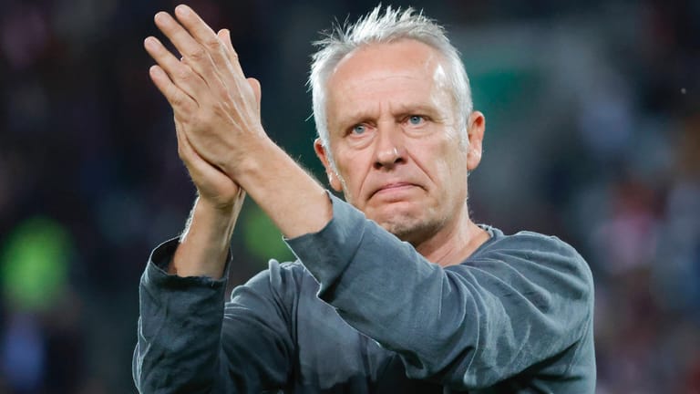 Freiburg-Coach Christian Streich hatte nach dem Spiel gegen Augsburg Tränen in den Augen.