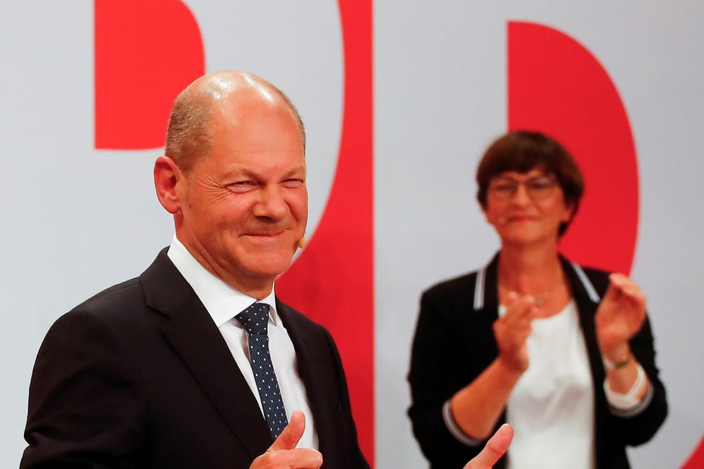 Olaf Scholz: Die SPD liegt bei der Bundestagswahl knapp vor der CDU.