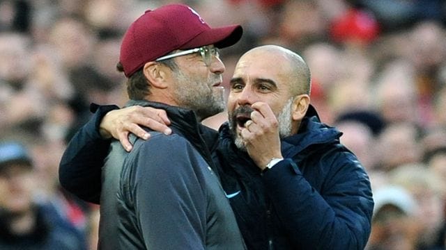 Jürgen Klopp trifft mit dem FC Liverpool am siebten Spieltag der Premier League auf Manchester City und deren Trainer Pep Guardiola.