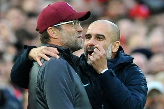 Jürgen Klopp trifft mit dem FC Liverpool am siebten Spieltag der Premier League auf Manchester City und deren Trainer Pep Guardiola.