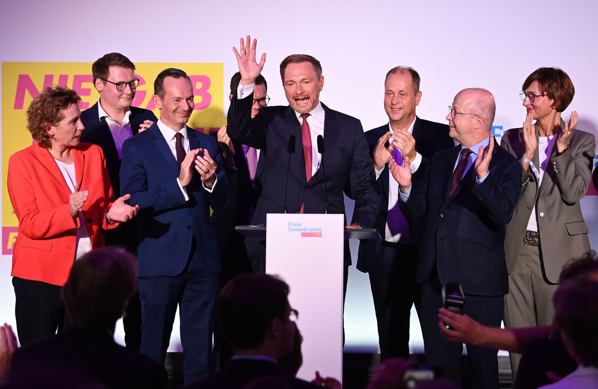 Die Parteispitze der Liberalen: Die FDP freut sich über einen leichten Stimmenzuwachs.