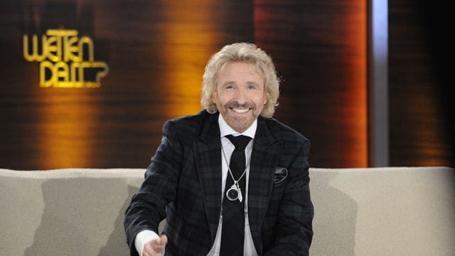 Thomas Gottschalk im Studio von "Wetten, dass. Thomas Gottschalk im Studio von "Wetten, dass.