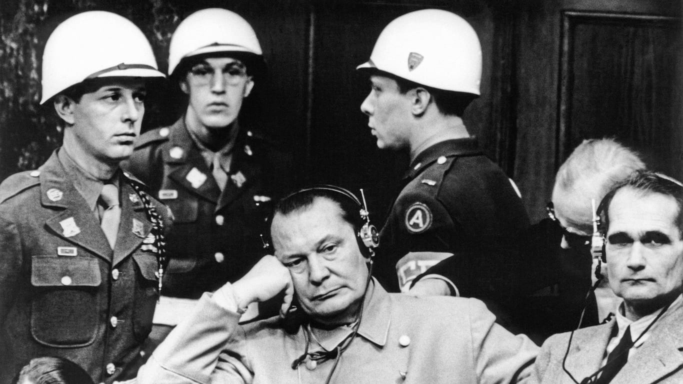 Hermann Göring auf der Anklagebank in Nürnberg: Benjamin Ferencz sah in den dortigen Prozessen einen Sieg der Herrschaft des Rechts über die Gewalt.