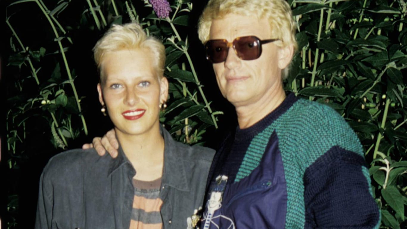 1990: Heino mit seiner Tochter Petra.