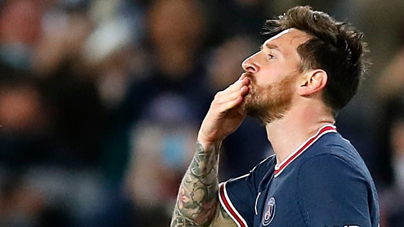 Lionel Messi jubelt über sein Tor zum 2:0: Der Argentinier traf erstmals für PSG.