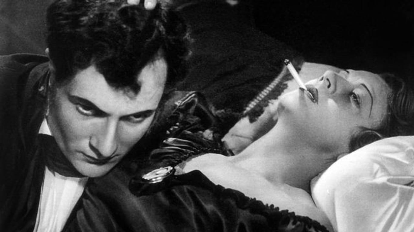 Jennifer Jones als Emma und Louis Jourdan als Rodolphe in der Verfilmung von Vincente Minelli (1949).