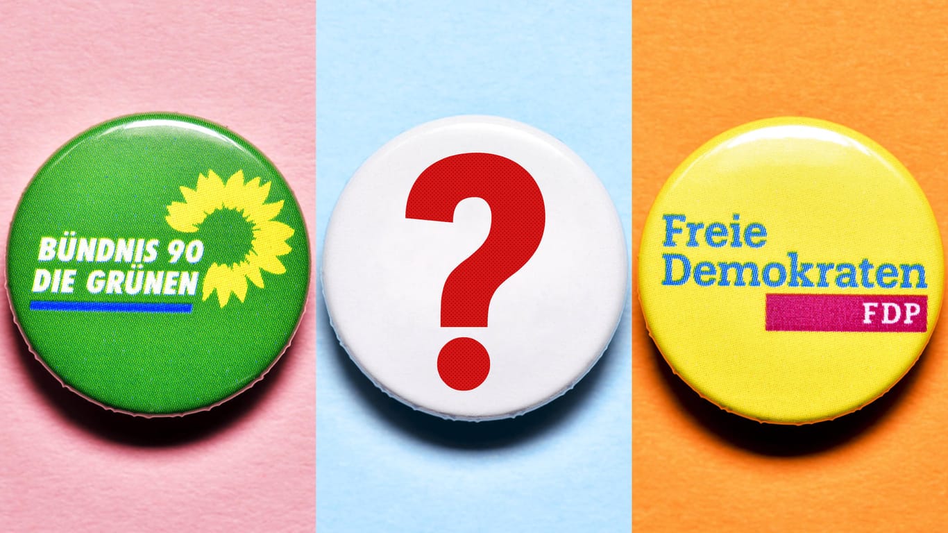 Wen bringen Grüne und FDP ins Kanzleramt? (Symbolbild, Fotomontage): Unmut an der Parteibasis scheint vorprogrammiert.