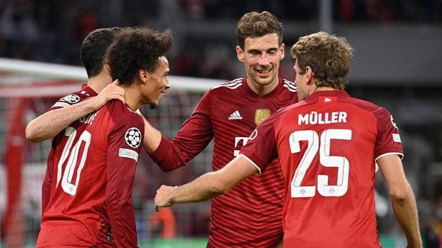 Die FC Bayern-Spieler jubeln Die FC Bayern-Spieler jubeln