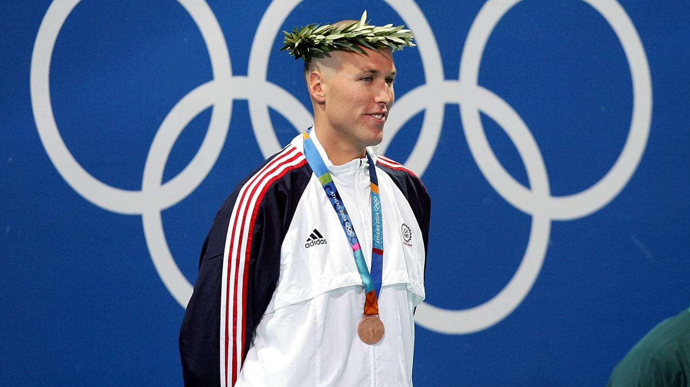 Klete Keller: Der US-Amerikaner gewann 2004 in Athen die Bronzemedaille über 400 Meter Freistil. Klete Keller: Der US-Amerikaner gewann 2004 in Athen die Bronzemedaille über 400 Meter Freistil.