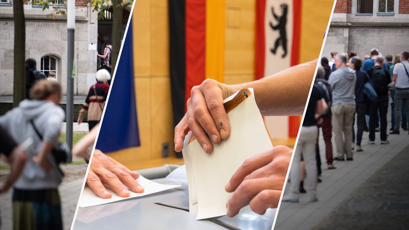 Lange Schlangen, falsche Stimmzettel und improvisierte Wahlkabinen: Bei den Wahlen in Berlin gab es zahlreiche Probleme.
