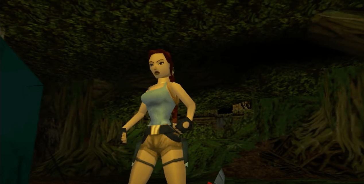 Im Spiel sah Heldin Lara dann nicht ganz so schick aus, sondern etwas eckiger. Hier gleicht sie noch sehr der Figur aus dem Vorgängerspiel.