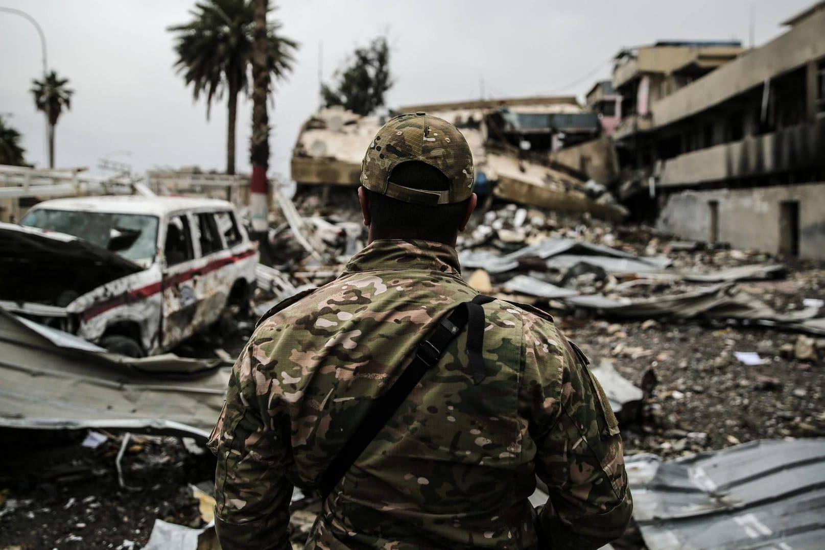 Alle Soldaten überleben den Granatenbeschuss durch IS-Kämpfer nahe Mossul.