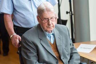 Der Ex-Auschwitz-Wachmann Reinhold Hanning bei dem Prozess im Jahr 2016