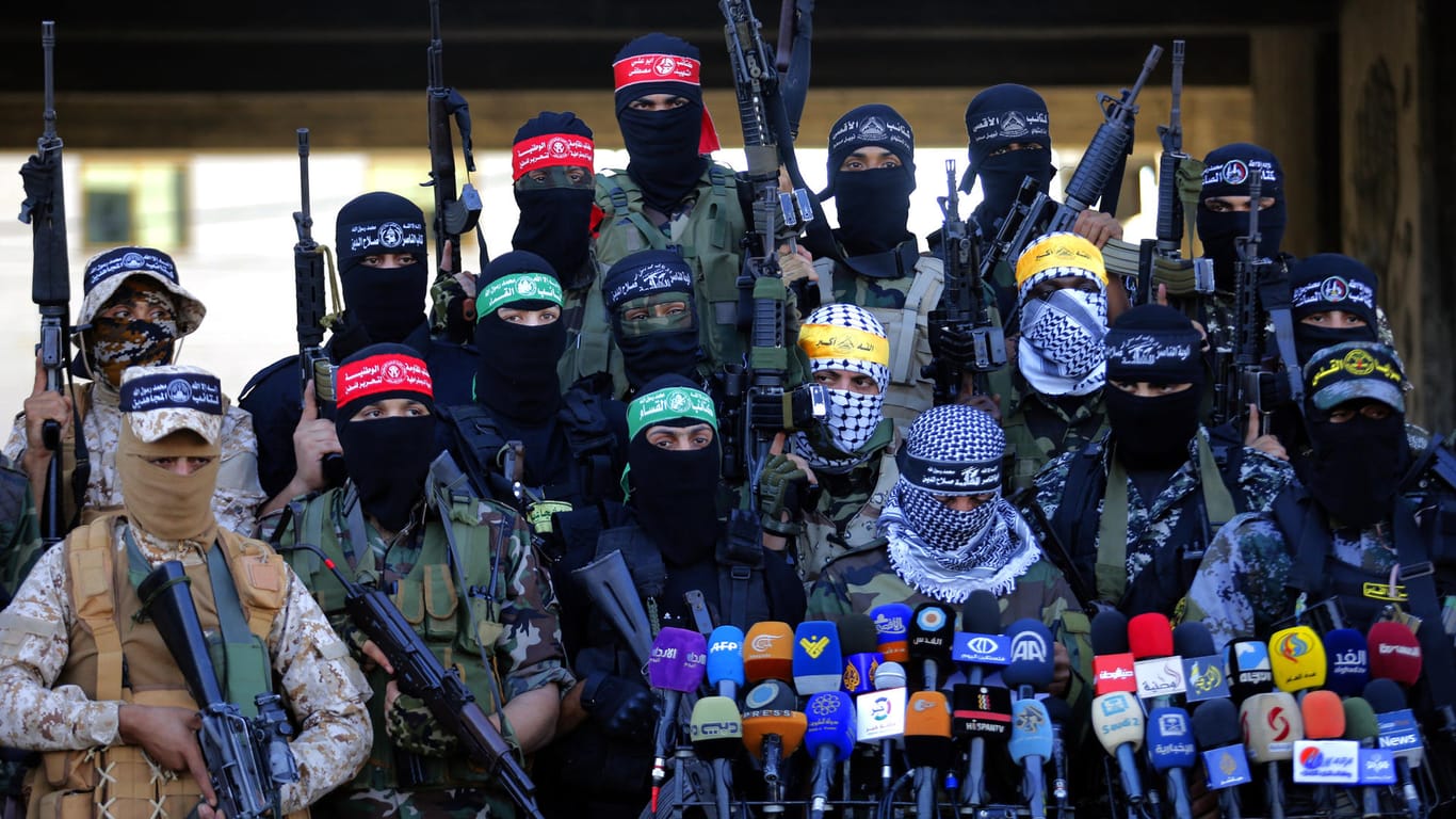 Palästinensische Terrorgruppen halten Pressekonferenz in Gaza