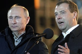 Wladimir Putin und Dmitri Medwedew
