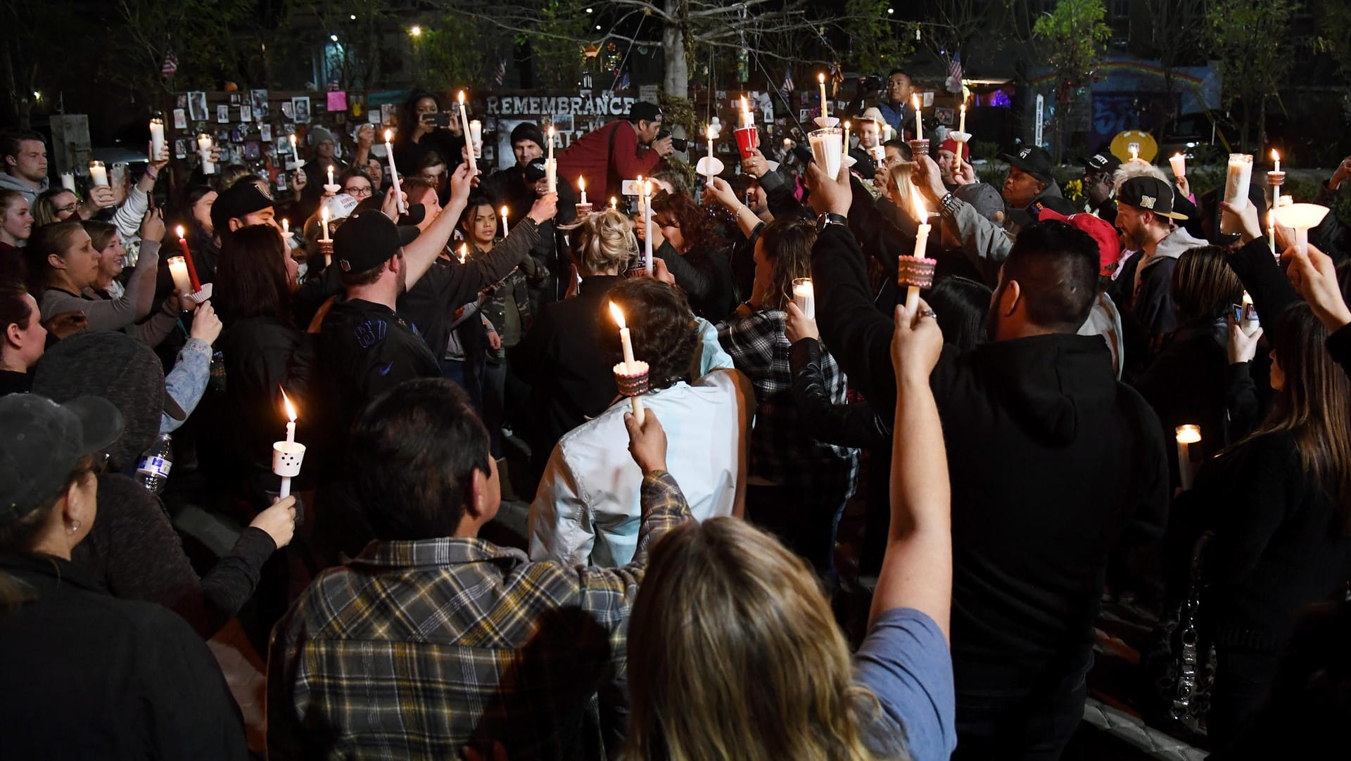 Las Vegas Residents Hold Vigil For Florida High School Shooting Victims