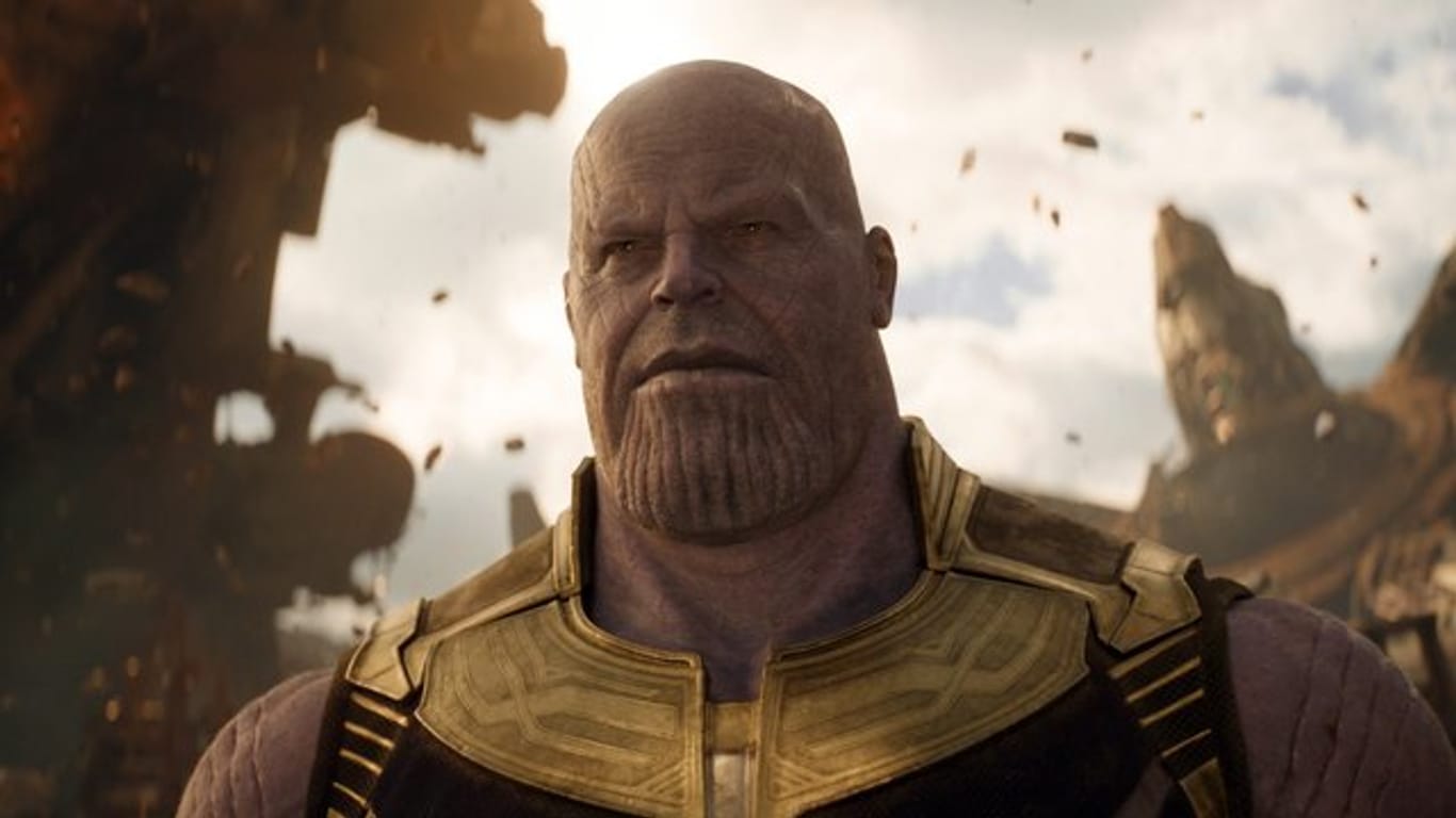 Josh Brolin als Thanos in einer Szene des Films "Avengers 3: Infinity War".