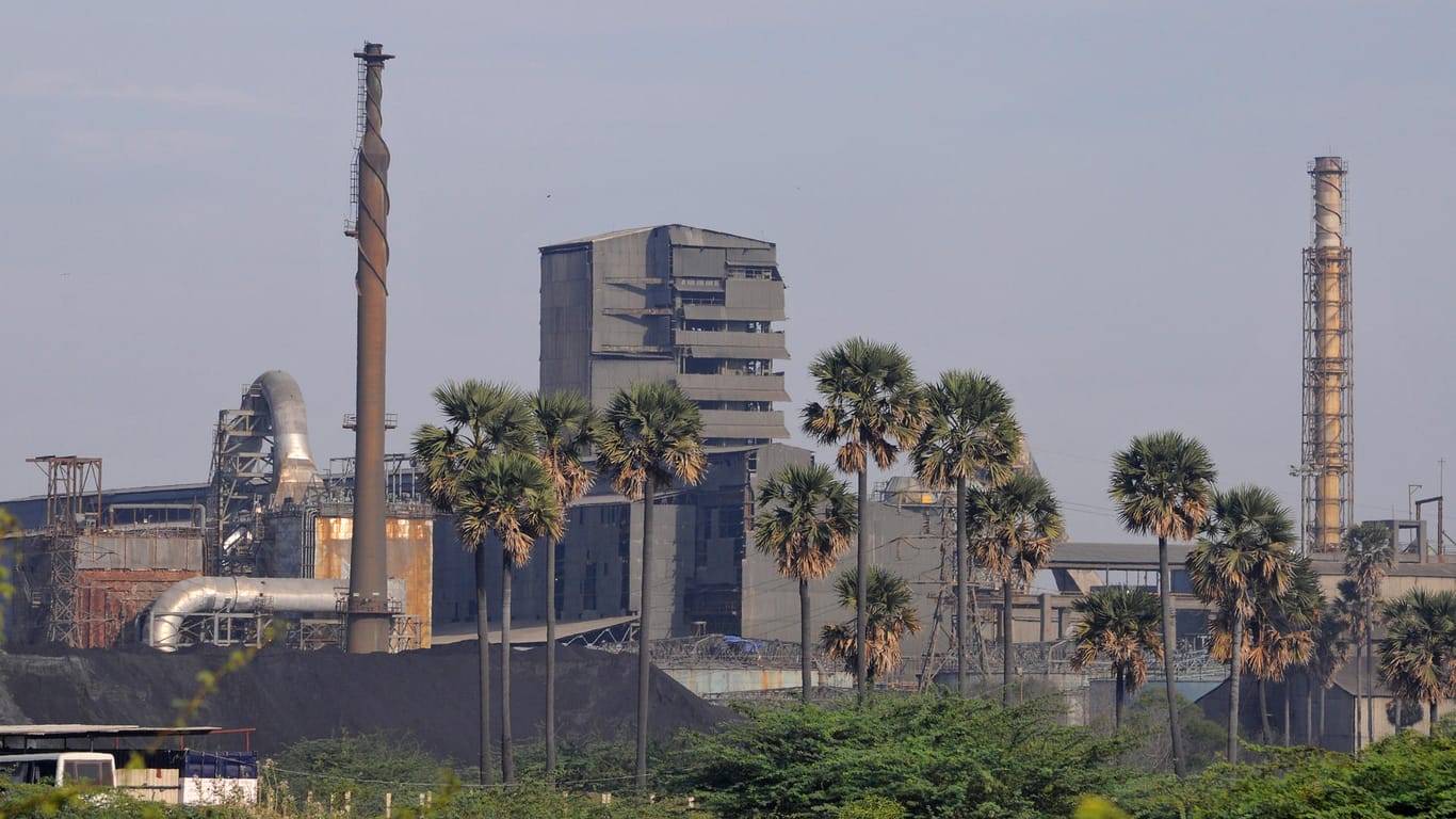 A general view shows Sterlite Industries Ltd's copper plant in Tuticorin