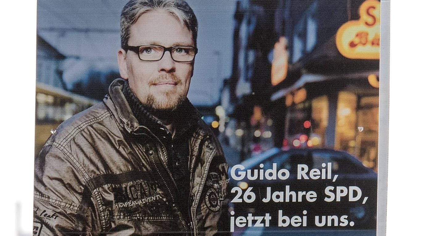 Reguläres Wahlplakat von Guido Reil zur Bundestagswahl: Andere Plakate ließ sich Reil aus der Schweiz finanzieren – angeblich im Wert von rund 50.000 Euro.