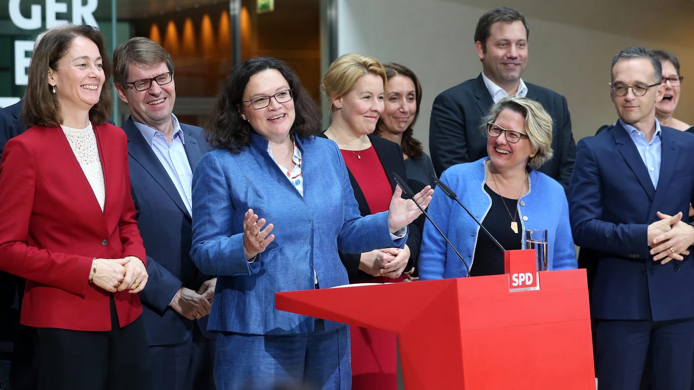 SPD-Spitze gestern im Willy-Brandt-Haus.