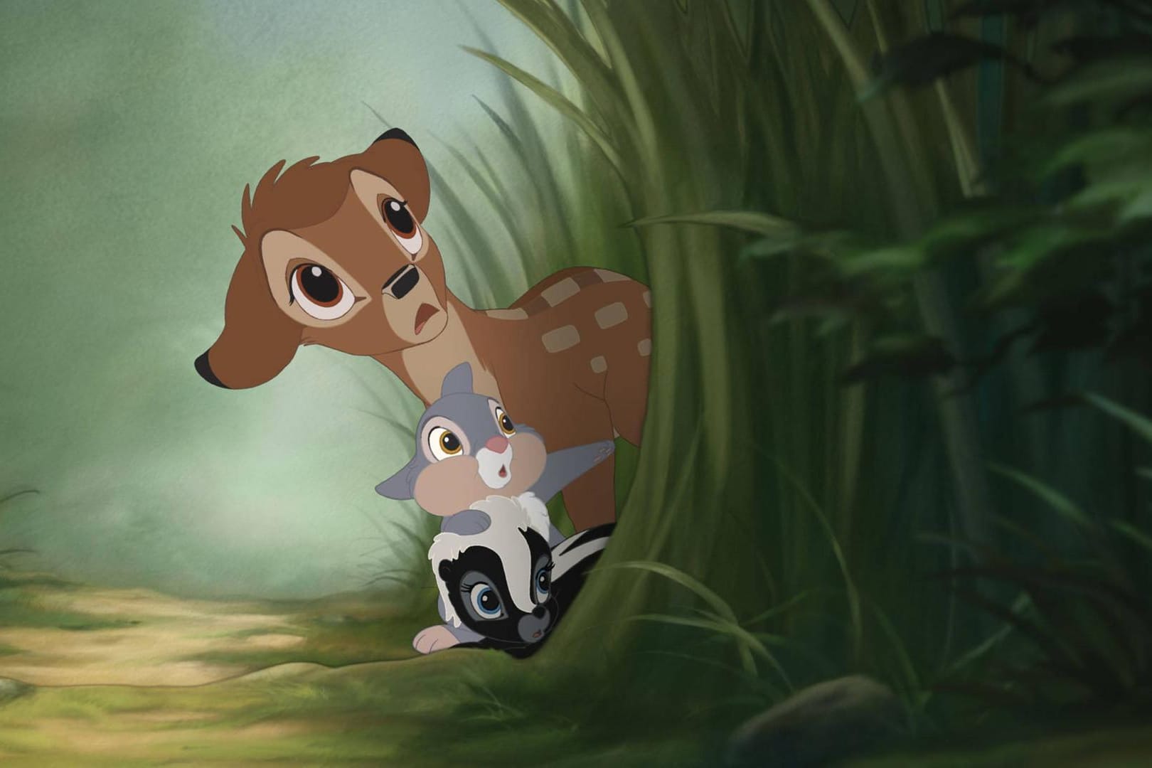 Eine Szene aus "Bambi": Ein WIlderer in den USA muss im Gefängnis "Bambi" schauen.