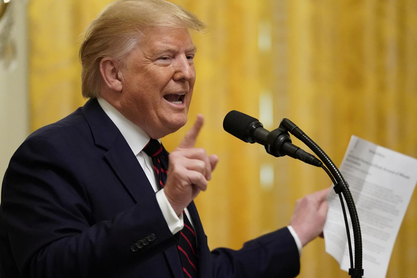 Donald Trump auf der Pressekonferenz: Wütend, aber kalkuliert.