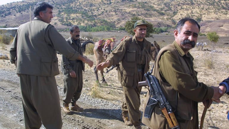 Kämpfer der PKK in den Gebirgen im Südosten der Türkei.