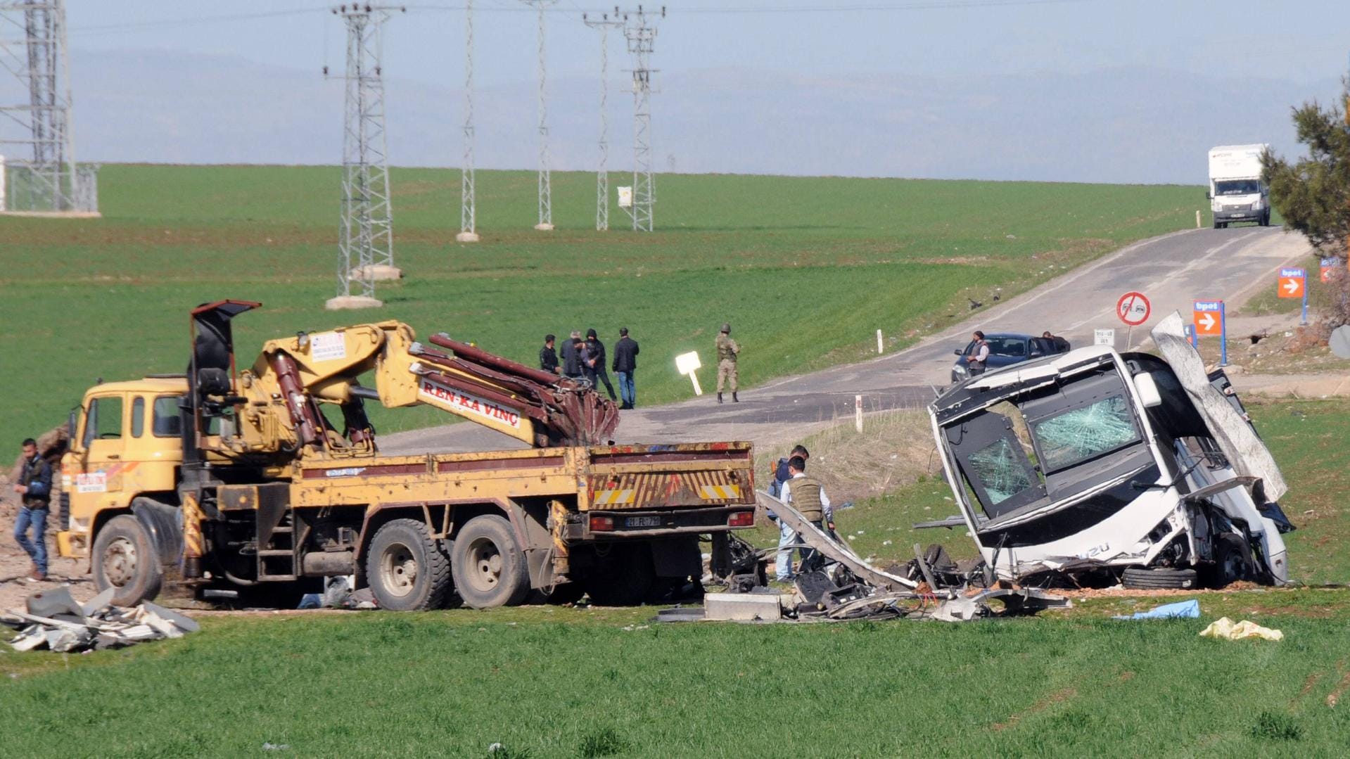 Bombenanschlag auf einen Bus der türkischen Armee durch die PKK im Jahr 2016.