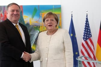 Angela Merkel (CDU), Bundeskanzlerin, empfing im Mai 2019 im Bundeskanzleramt Mike Pompeo, Außenminister der Vereinigten Staaten von Amerika.