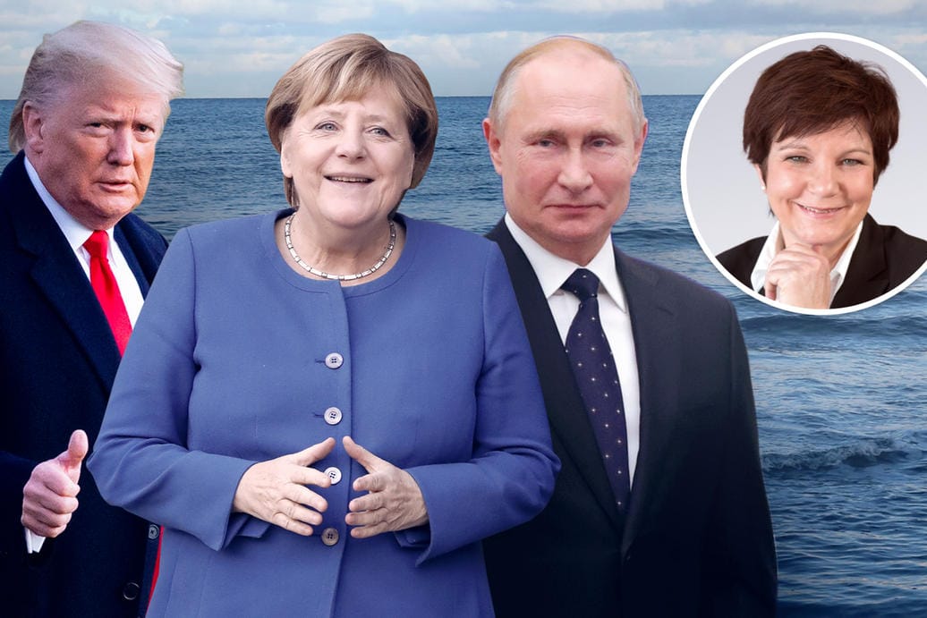 Trump, Merkel und Putin: Um zu verstehen, was den Zorn des US-Präsidenten erregt hat, muss man die geplante und fast fertig gebaute Ostseepipeline Nord-Stream 2 genauer anschauen.