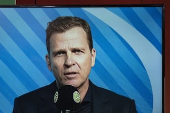 Ist bereit auf einen Teil seines Gehalts zu verzichten: DFB-Direktor Oliver Bierhoff nimmt an einer Video-Pressekonferenz des DFB teil.