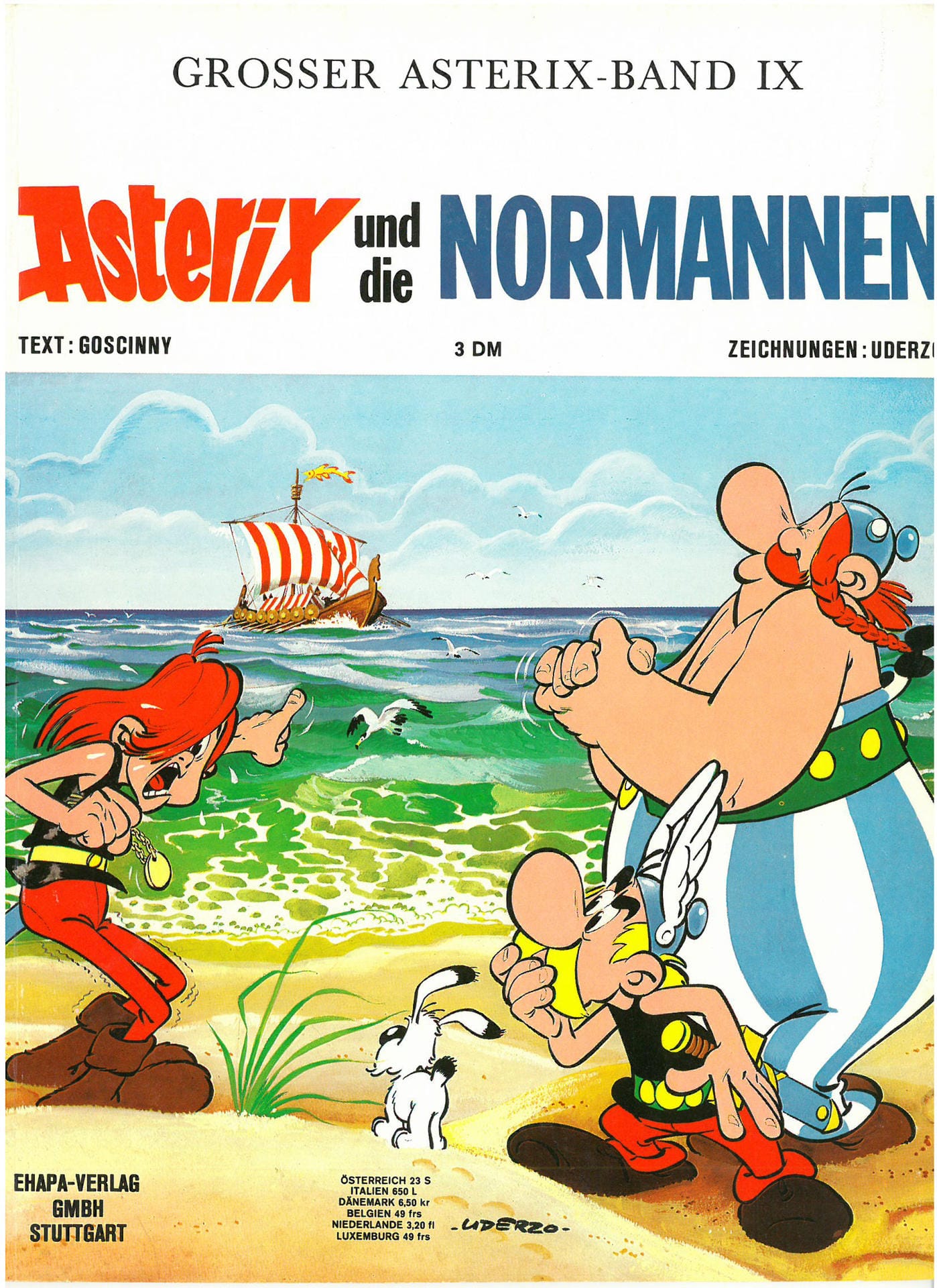 Die neunte Ausgabe: Asterix und die Normannen. Die Normannen wollen das Fürchten lernen und entführen daher einen Freund der Gallier. Asterix und Obelix machen sich auf, um ihn zu retten.
