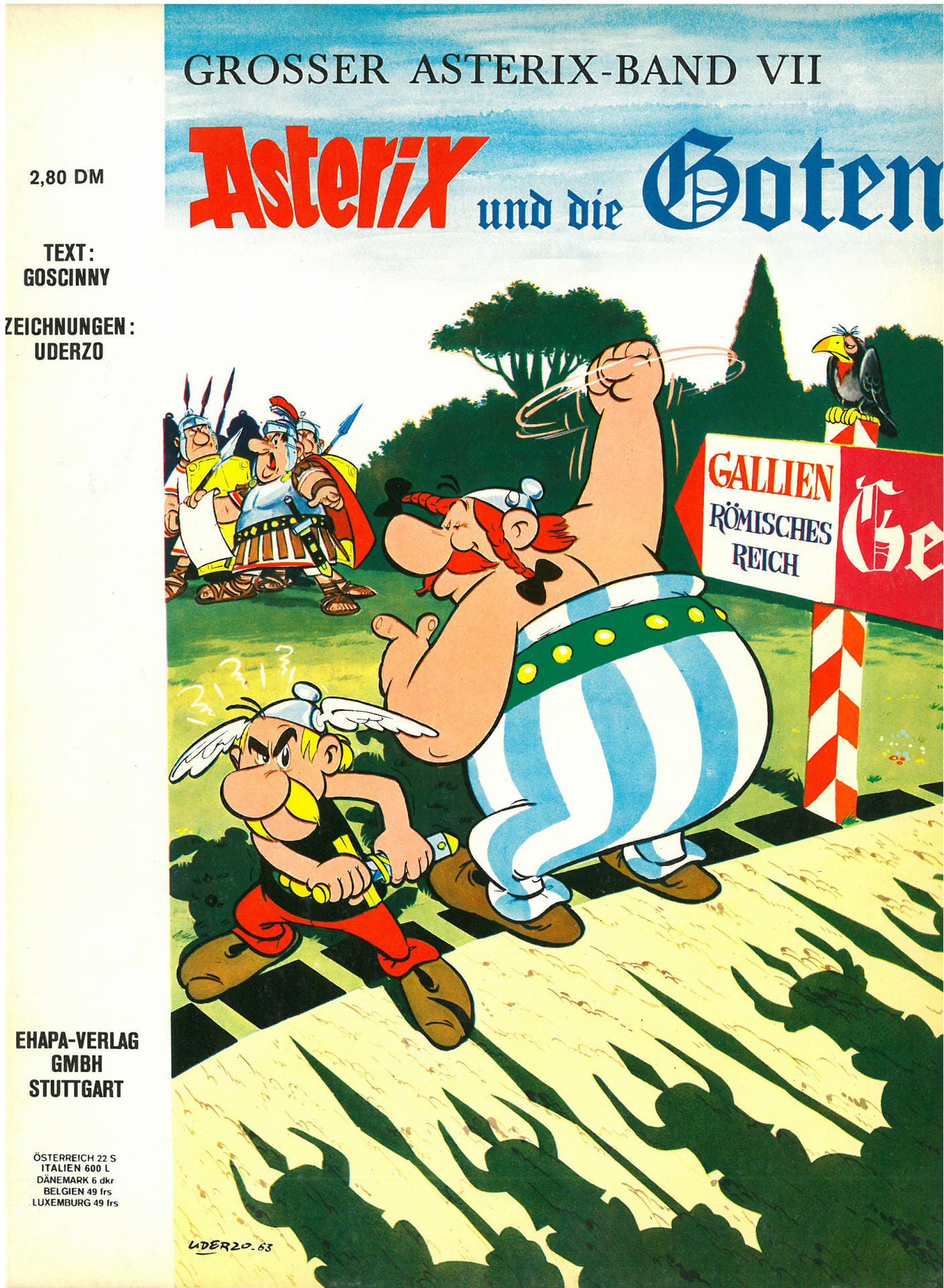 Die siebte Ausgabe: Asterix und die Goten. Der Druide Miraculix wird von Asterix und Obelix zum alljährlichen Druidenwettkampf begleitet. Dieser wird entführt. Asterix und Obelix machen sich auf, ihn zu retten. Dieser Band parodiert mehrere Klischees der Franzosen über die Deutschen.