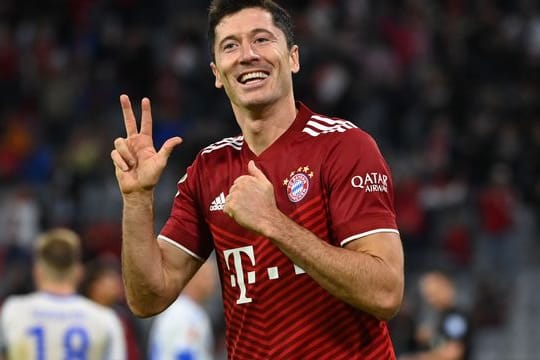 Traf dreimal gegen die Hertha: Bayerns Stürmerstar Robert Lewandowski.